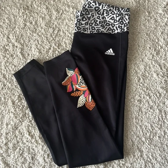 Adidas Leggings 🖤Aeroready Logo Workout - Picture 3 of 7